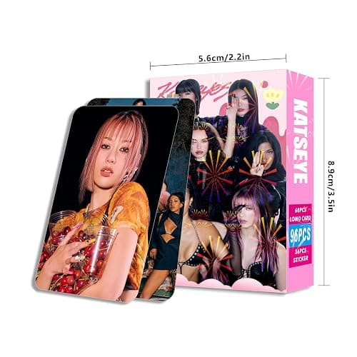 CCHZYSKO Katseye Photo Cards Novel Idol Album Cards Set Mini Photocards Set Fans Girls Fans Novel Idol Album Cards 04-60 cards 32 stickers thumbnail 3