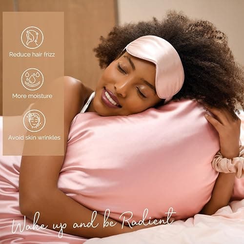 Yanibest Satin Pillowcase, Silk Pillow Cases for Hair and Skin with Zipper, Standard Pillow Cases Set of 2 for 20"x26", Exquisite Packaging for Women Men thumbnail 6