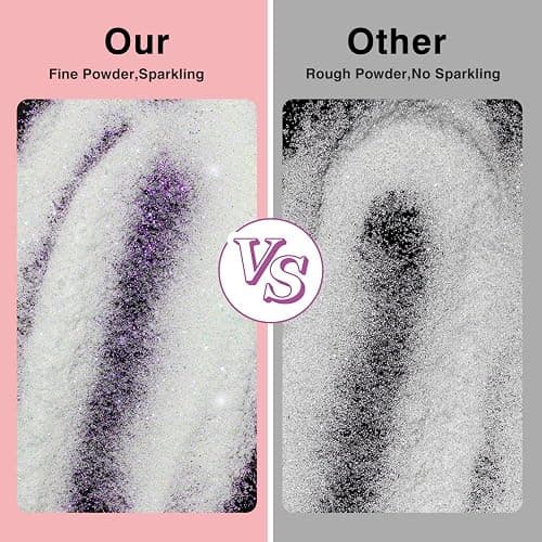 5g White Dust Sugar Nail Glitter Powder - Diamond Dust Sand Shining Sugar Effect Glitter Dip Powder, Superfine French Candy Coat Nails Sweater Design Manicure Decorations DIY Crafts thumbnail 4