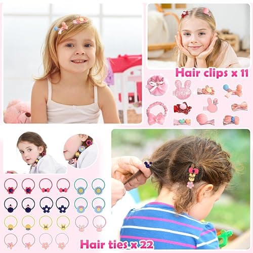 Kids Jewelry Kit Girls Toys, 153pcs Girls Dress Up Play Jewelry Set Kids Toys with Necklaces Bracelets Rings Earrings Hair Accessories and Storage Box, Christmas Birthday Gifts for 3-8 Year Old Girl thumbnail 8