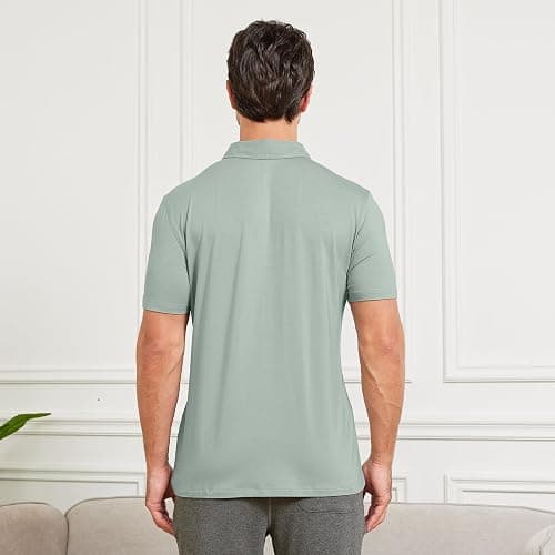 netdraw Mens Ultra Soft Bamboo Viscose Polo Lightweight Cooling Short Sleeve Casual Collared Golf Shirt thumbnail 5