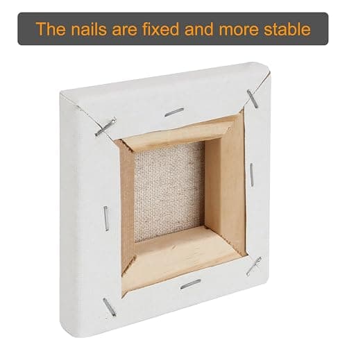 CBTONE 24 Pack Mini Canvas Panels 4" x 4", 100% Small Cotton Stretched Canvas Boards for Painting Craft Drawing Small Acrylics Canvas thumbnail 4