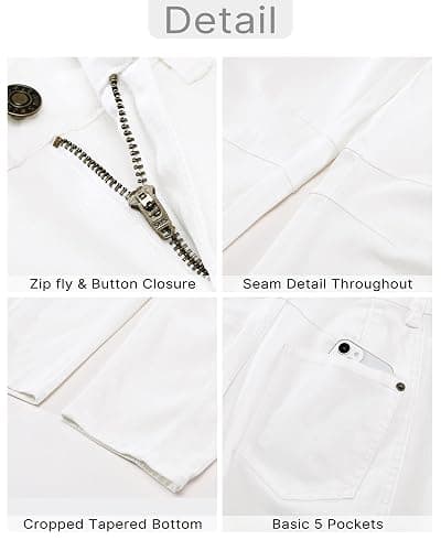 GRAPENT Barrel Jeans for Women Trendy High Waisted Wide Leg Baggy Cropped Relax Fit Stretch Denim Trouser Ankle Pants thumbnail 6