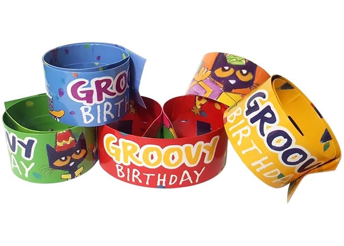 Teacher Pete the Cat Groovy Birthday Slap Bracelets thumbnail 4