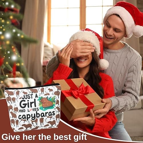 Capybara Makeup Bag Capybara Cosmetic Bag Gifts for Women Girl Friend Capybaras Lovers Christmas Birthday thumbnail 7
