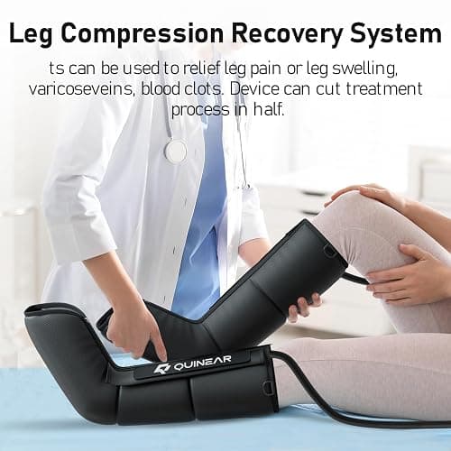 Leg Recovery System for Athletes, Air Compression Recovery Boots Massager for Circulation and Pain Relief - 9 Intensities 60-140 mmHg - FSA-HSA Eligible thumbnail 3