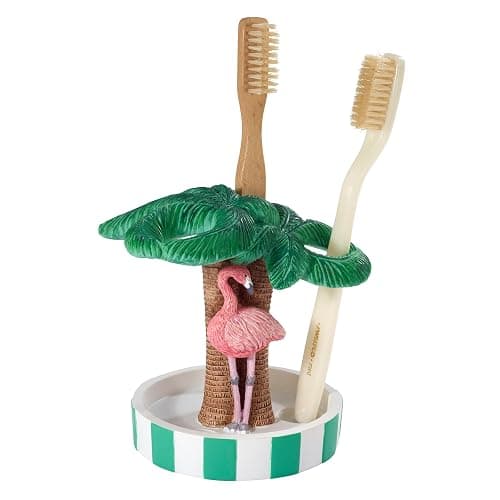 Avanti Linens - Toothbrush Holder, Durable Countertop Accessories, Stylish Bath Decor (Flamingo Paradise Collection) thumbnail 4