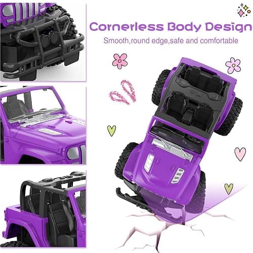 NQD RC Cars 1:16 Scale Remote Control Jeep Car 80 Min Playtime 2.4Ghz Off-Road RC Trucks for for Toddlers Girls Kids thumbnail 4