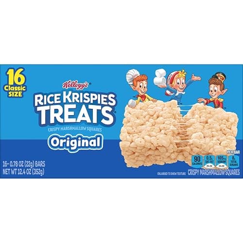 Rice Krispies Treats Marshmallow Snack Bars, Kids Snacks, Lunch Snacks, Original, 12.4oz Box (16 Bars) thumbnail 9
