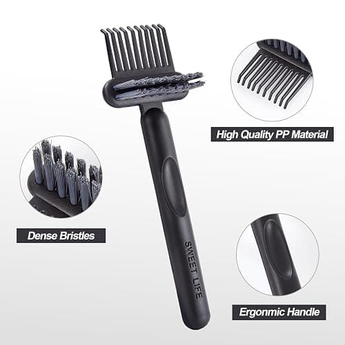 Jurrissa 2 Pack Hair Brush Cleaning Tool, 2-in-1 Cleaner Tool, Portable Cleaning Tool Set for Brush Comb Keyboard, Remover Rake for Removing Hair Dust, Home and Salon Use(White&Black) thumbnail 9