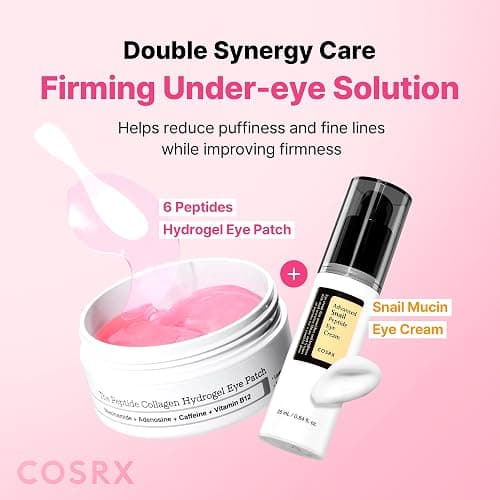 COSRX Pink Peptides Collagen Hydrogel Eye Patch for Puffy Eyes (60) | Cooling & Firming Under Eye Patches with 4-Peptide & Caffeine, Depuffing Gel Eye Mask, Korean Skin Care thumbnail 8
