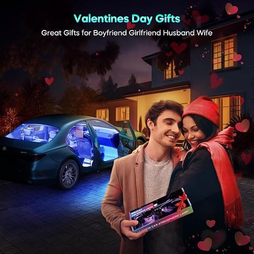 Winzwon Led Lights for Car Accessories Interior, Christmas Stocking Stuffers for Men Women Teen Girls, White Elephant Gifts for Adults, APP Control with USB Port Color Change Lights for Truck Decor thumbnail 2