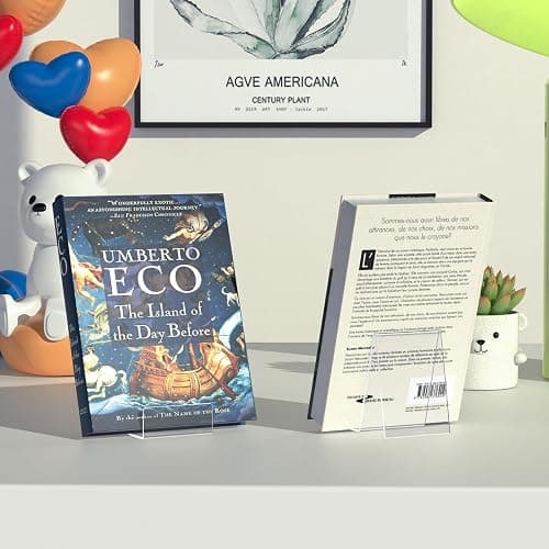 Aredpoook 6 Pack Acrylic Book Stand, Clear Easel Stand for Display, Book Display Holder, Display Stand for Album, CD, Magazine, Postcard, Picture, Plate, Artworks, Phone, Tablet thumbnail 6