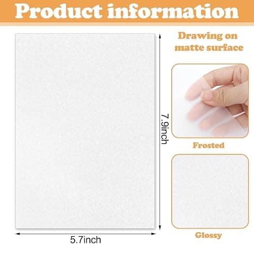HONSIO 20 Pieces Shrinky Dink Sheets Shrink Plastic Paper for Kids Adults DIY Crafts Keychain Making, 7.9 X 5.7 Inch - Image 1