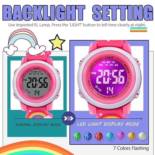 VAPCUFF 3D Cartoon Waterproof Watches for Girls with Alarm - Best Toys Gifts for Girls Age 3-12 thumbnail 3