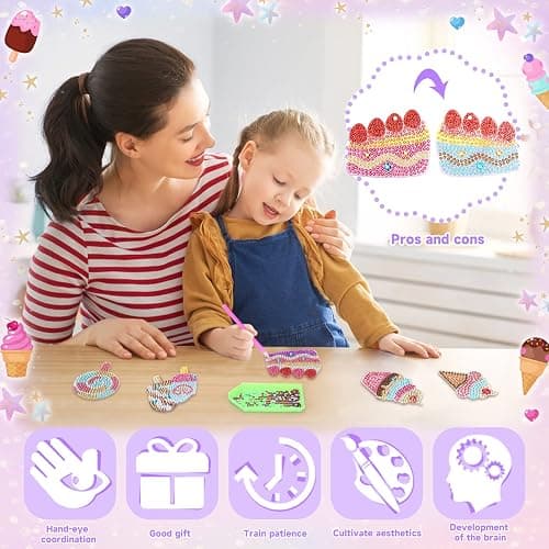 Gifts for 6 7 8 9 10 Year Old Girls- Toys for 7-12 Year Olds Girls Craft Kits for Kids Presents for 6-10 Year Old Girls Diamond Art for Kids Birthday Presents Diamond Painting Mosaic Kits for Children thumbnail 6