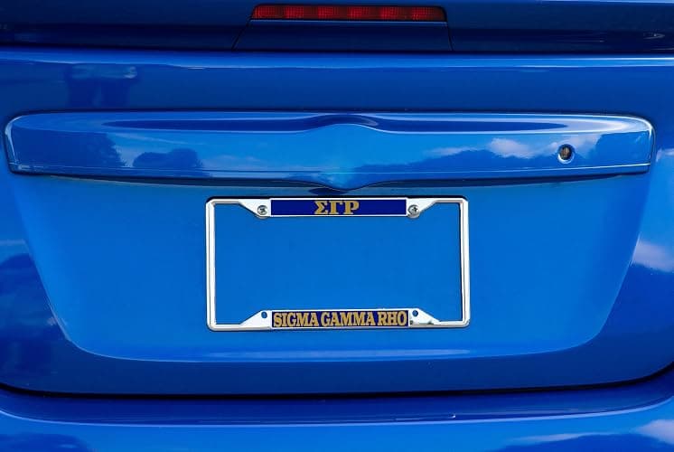 Desert Cactus Sigma Gamma Rho Car Accessories SGRhos Sigmas Metal License Plate Frame and Tag Holder for Front or Rear of Vehicle (Metal Car Mount Placa - Standard) thumbnail 3