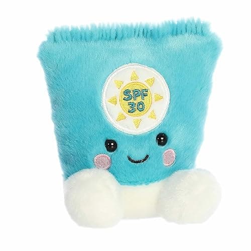 Aurora® Adorable Palm Pals™ Clara Sunscreen™ Stuffed Animal - Fun Collectible Plush for Kids and Adult Collectors - Perfect for Decorating Rooms and Birthday Gifts - Blue 5 Inches thumbnail 3