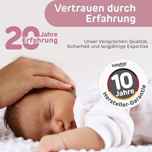 babybay Maxi lit cododo en Bois de hêtre Massif/Compact et modulable/Hauteur du lit réglable en continu/lit bébé évolutif (Naturel Non traité) / avec Matelas, Barres, Roues thumbnail 10