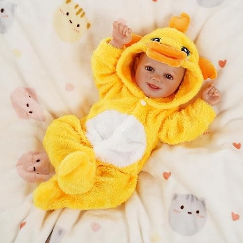 BABESIDE Baby Doll Clothes for 17-20 Inch Dolls, Reborn Doll Clothes | Cute Duck Outfit with Matching Hat | Soft Doll Clothes for Dress-Up & Pretend Play thumbnail 2