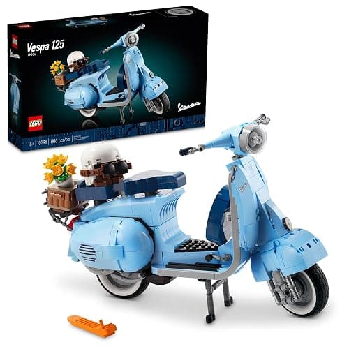 LEGO Icons Vespa 125 Scooter Model Building Kit 10298, Vintage Italian Iconic Model Moped, Display Home Décor Set for Adults, Relaxing Creative Hobbies, Gift Idea - Image 1