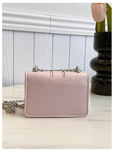 RoseSeek Women's Bow Knot Chain Cross Body Handbag Flap Mini Squared Shoulder Bags thumbnail 3