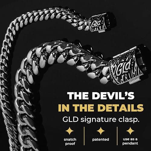 GLD Cuban Link Chain for Men and Women - Gold-Plated Micro Cuban Chain with Premium Storage Travel Pouch - Snatch-Proof Clasp, Sweat-Proof and Fade-Resistant - Lifetime Quality, Designed in Miami thumbnail 3