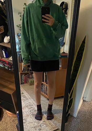 hathne Men's Oversized Hoodies Sweatshirt Cotton Wash Hooded Baggy Pullover Hoodies Vintage Winter Spring thumbnail 3