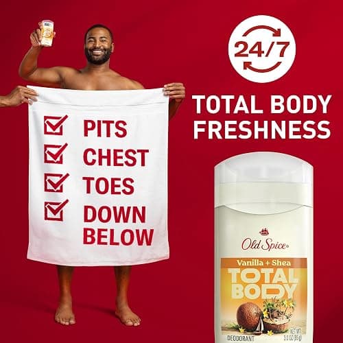 Old Spice Whole Body Deodorant Stick for Men, Aluminum Free, Vanilla + Shea Scent, 24/7 Odor Protection, 24/7 Lasting Freshness, Dermatologist Tested, Gentle on Skin, Safe to Use All Over, 3.0 oz thumbnail 2