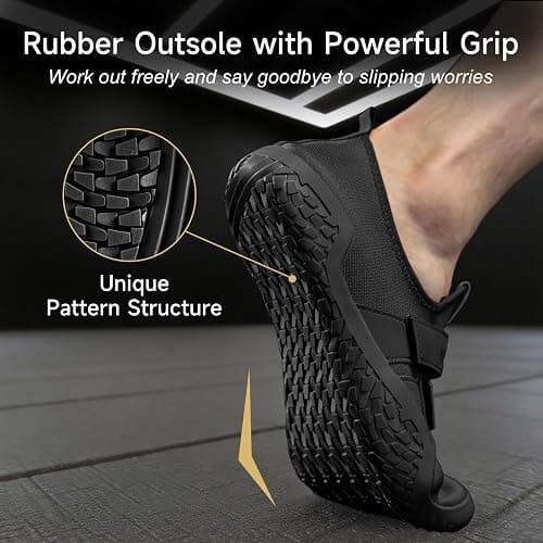 MANUEKLEAR Deadlift Shoes - Weight Lifting Shoes for Men Women - Weightlifting Squat Shoes Fitness Cross-Trainer Barefoot Gym Training Sneakers thumbnail 4