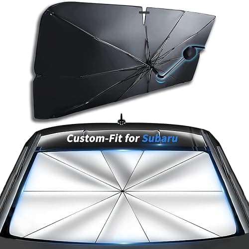 Custom-Fit for Subaru Windshield Sun Shade Umbrella, Car Sunshade Cover UV Block Car Front Window with 360°Rotation Bendable Handle, Designed for Subar-u Accessories (for Subaru Crosstrek) - Image 1