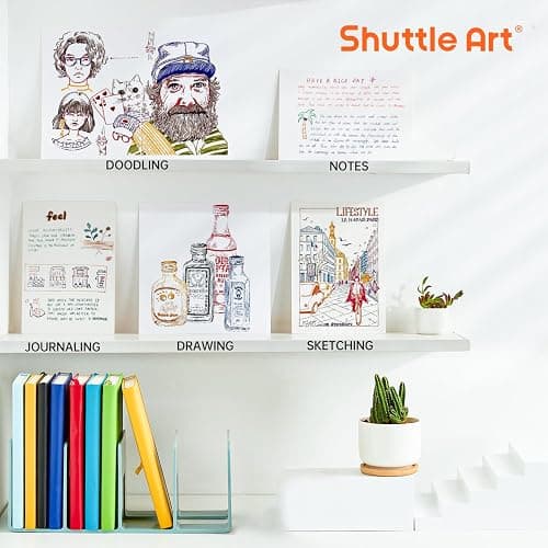 Shuttle Art Colored Retractable Gel Pens, 11 Unique Dark Vintage Ink Colors, Cute Pens 0.7mm Medium Point Quick Drying for Writing Drawing Journaling Note Taking School Office Home thumbnail 6