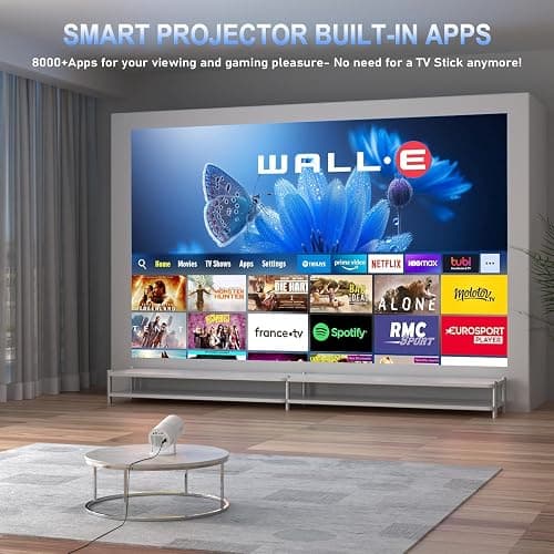 Videoprojecteur Mini Projecteur FHD 4K Portable Projecteur Video WiFi 6 BT5.2 Correction Trapèze Rotation 180° Rotation Compatible TÉLÉPhone/PC/HDMI/USB/PS5 [App intégrée] thumbnail 3