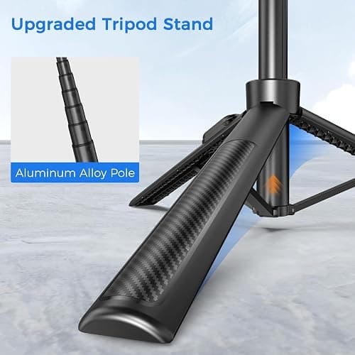 Selfie Stick Tripod for Phone with Remote Control & Holder, 50 Inch, Black | Extendable Selfie Stick Travel for iPhone, iPhone Tripod for Video Recording thumbnail 2