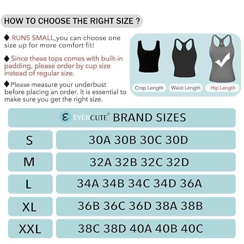 Evercute Workout Tank Tops Camisole Gym Tops thumbnail 6