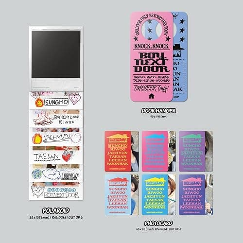 BOYNEXTDOOR - 2nd EP [HOW?] (Sticker Ver.) Sticker Book + CD-R + Polaroid + Photocard + Door Hanger + 3 Extra Photocards thumbnail 4