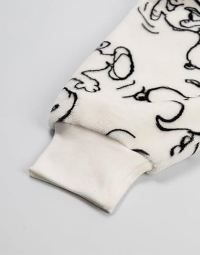 Peanuts Snoopy Womens White Blanket Hoodie | Cosy Fleece with 3D Ears | Long Sleeve Hooded Loungewear for Relaxation | Character Print | Comfortable Indoor Wear Merch thumbnail 8