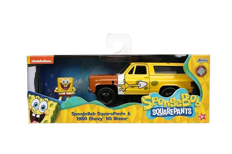 Jada Toys Spongebob Squarepants 1:32 1980 Chevy Blazer K5 Die-cast Car and 1.65" Spongebob Figure, Toys for Kids and Adults, 31798 thumbnail 7