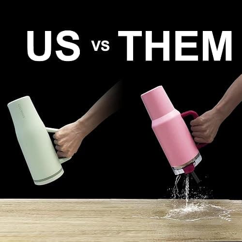 KISSKIND 40 oz Tumbler with Handle and Straw | Lumi Spin Hidden Straw 100% Leakproof Insulated Tumbler | Stainless Steel Water Bottle for Mom, Nurse, Teacher | Orange thumbnail 2