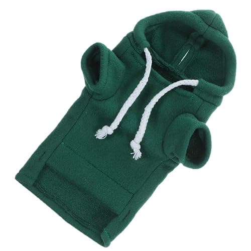 Ferret Clothes Hamster Sweatshirt Guinea Pig Hoodie Hamster Sweater Bunny Hamster Clothing Guinea Pig Outfits Small Animal Warm Vest Green S Red Hoodie - Image 1