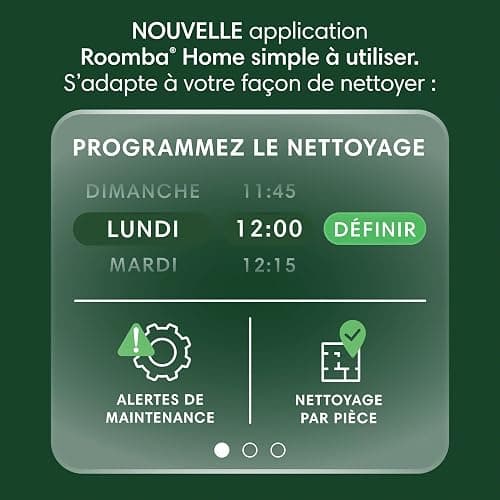 iRobot Roomba 105 Combo+AutoEmpty Dock - Robot Aspirateur Laveur 2en1 - Aspiration de 7KPa - Navigation LiDAR - Détection des Tapis - Zones de Nettoyage et d'Évitement - 4 Niveaux d'Aspiration - Blanc thumbnail 8