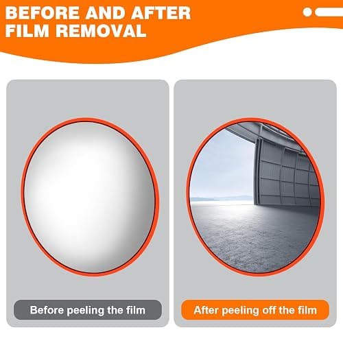 Convex Mirrors for Blind Spot - 30 cm Diameter - Round - Wall Mounted Unbreakable Surveillance Security Curved Mirror - 130 Degree Wide Angle thumbnail 3