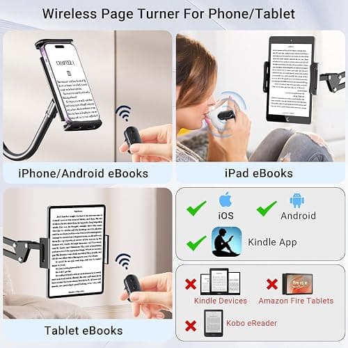 Scrolling Ring Remote for TikTok YouTube IG Shorts Video Landscape Portrait, Fingertip Wireless Scroller Page Turner Clicker for Kindle APP Compatible with iPhone iPad Android Phone Tablet thumbnail 6
