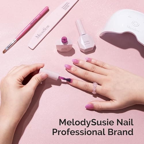 MelodySusie Jelly Gel Nail Polish Set,6 Transparent Colors,Milky or Jelly Texture,Classic Basic Colors Soak Off UV LED Light Cure or Salon Manicure and Nail Art DIY at Home thumbnail 7