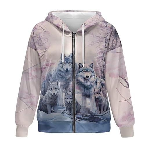 Showudesigns Zip Up Jackets for Women Plus Size Hoodies & Sweatshirts Fall Pullover Spring Tops - Image 1