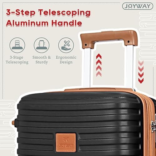 Joyway Expandable Carry on Luggage Sets Airline Approved, Lightweight Hard Shell 20 Inch Carry-on Suitcase with Spinner Wheels thumbnail 6