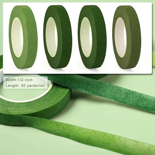 ZIIYAN Floral Arrangement Kit, Green Floral Tape Floral Stem Wire Floral Wire Boutonniere Flower pin and Wire Cutter Tools Kit for Bouquet Stem Wrap Florist, Wreath Making Supplies thumbnail 2