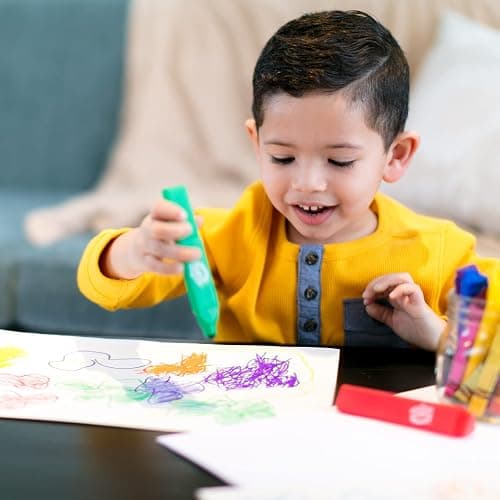 Crayola Triangle Toddler Markers (8ct), Easy Grip Washable Markers for Toddlers, Arts & Crafts Supplies, Coloring for Young Kids, Nontoxic thumbnail 2