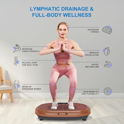 EILISON FitMaxx 3D XL Vibration Plate Exercise Machine - Whole Body Workout Vibration Platform w/Loop Bands - Lymphatic Drainage Machine for Weight Loss, Shaping, Wellness, Recovery thumbnail 7