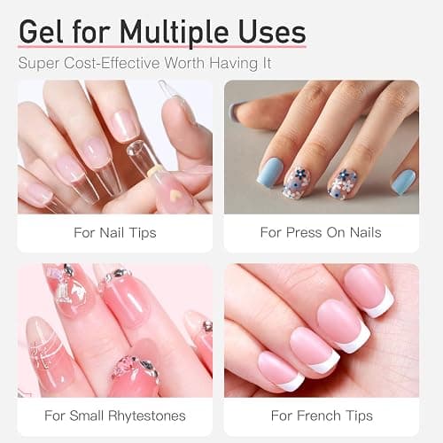 CurvLife Semi Solid Nail Glue, 15g Strong Nail Glue for Press On Nails | No UV Lamp Needed, Air-Dry Nail Glue Gel Has Gap-Filling Texture for Nail Tips and Press-Ons with Quick, Long-Lasting Hold thumbnail 5